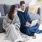 Oversized Flannel Blanket Hoodie With Sleeves For Men And Women 0