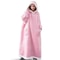 Oversized Flannel Blanket Hoodie With Sleeves For Men And Women 5