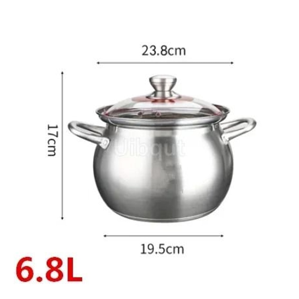 304 Stainless Steel Thick Soup Pot For Induction And Gas Cooking 8