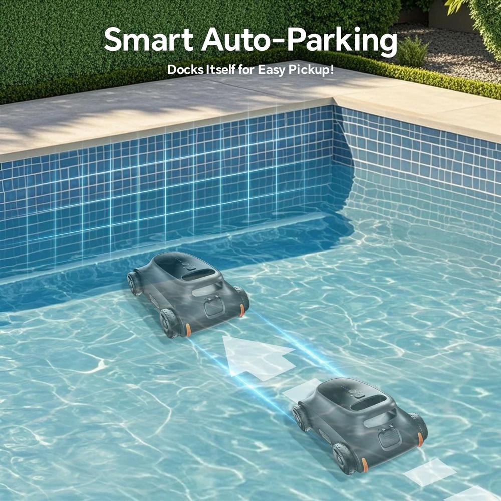 Cordless Robotic Pool Cleaner With Long Runtime For Above Ground Pools 3