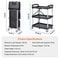 Three Tier Folding Rolling Utility Cart With Storage Shelves 6