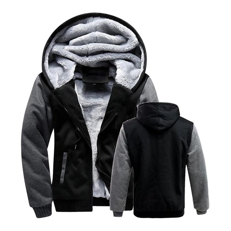 Mens Fleece Lined Hooded Winter Jacket 4
