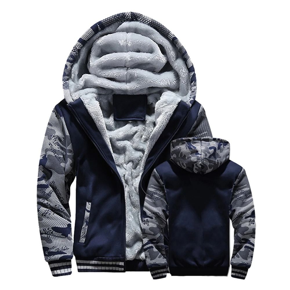 Mens Fleece Lined Hooded Winter Jacket 7