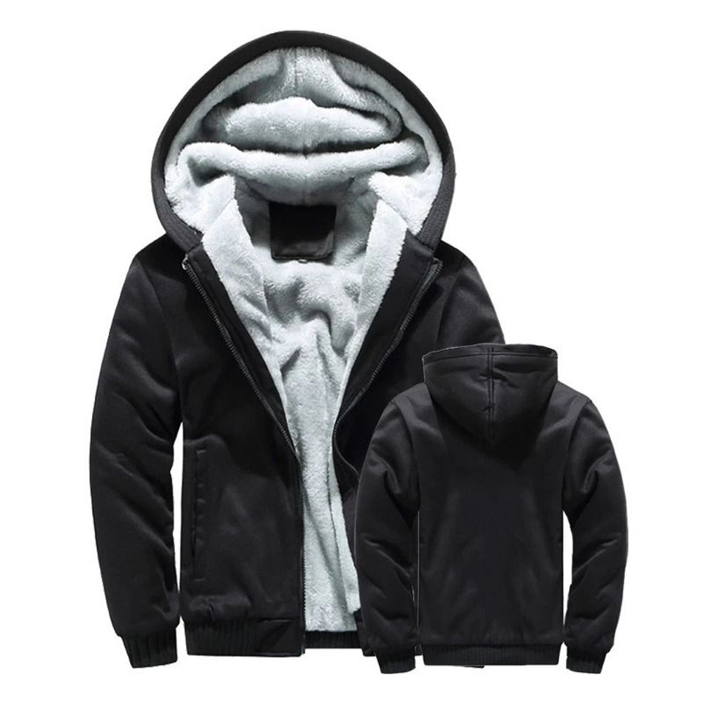 Mens Fleece Lined Hooded Winter Jacket 8