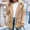 Womens Oversized Faux Fleece Coat With Lapel In Streetwear Style 10