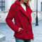 Womens Oversized Faux Fleece Coat With Lapel In Streetwear Style 3