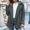 Womens Oversized Faux Fleece Coat With Lapel In Streetwear Style 11