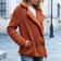 Womens Oversized Faux Fleece Coat With Lapel In Streetwear Style 14