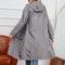 Womens Hooded Long Sleeve Oversized Trench Coat In Elegant Street Style 1