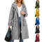 Womens Hooded Long Sleeve Oversized Trench Coat In Elegant Street Style 0