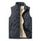 Mens Padded Cotton Vest With Stand Collar 2