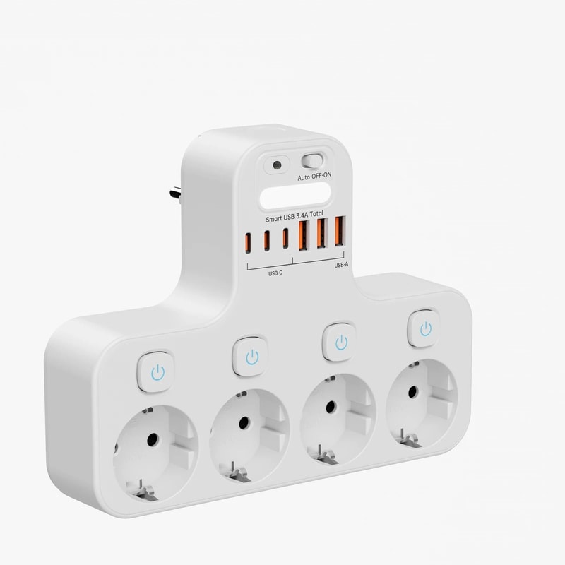 Multifunction Smart Socket With Night Light And Shelf 4