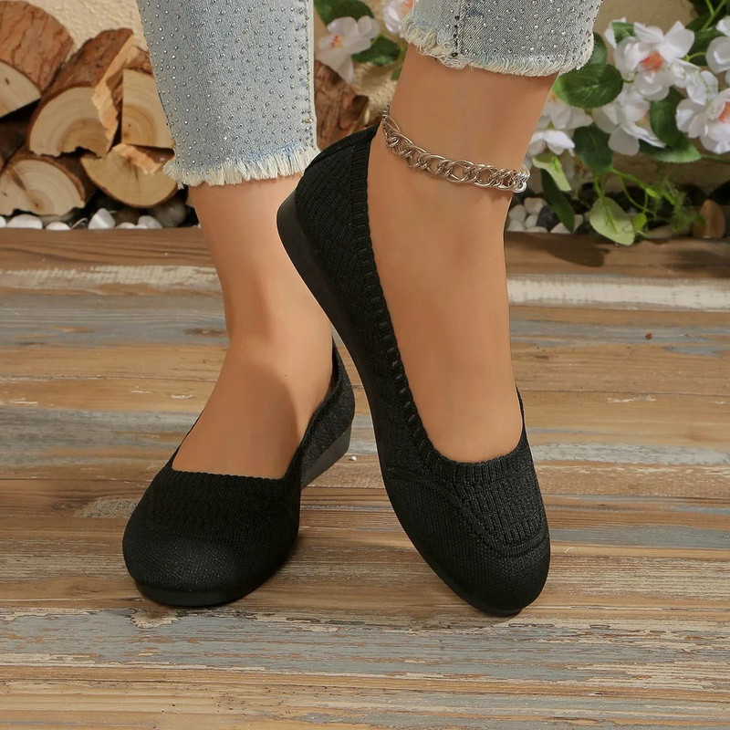 Womens Breathable Mesh Slip On Flats 2