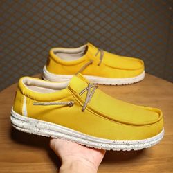 men's plus size casual canvas loafers