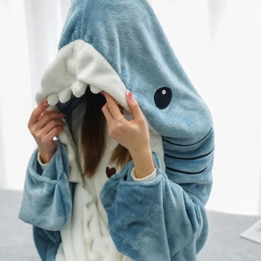 Wearable Shark Sleeping Bag Pajamas Blanket 2