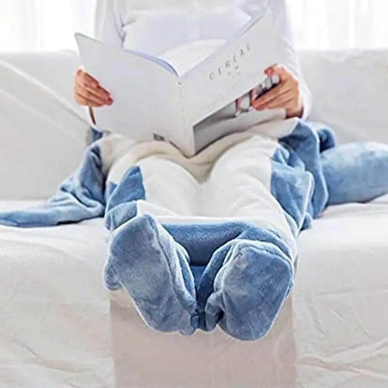 Wearable Shark Sleeping Bag Pajamas Blanket 4