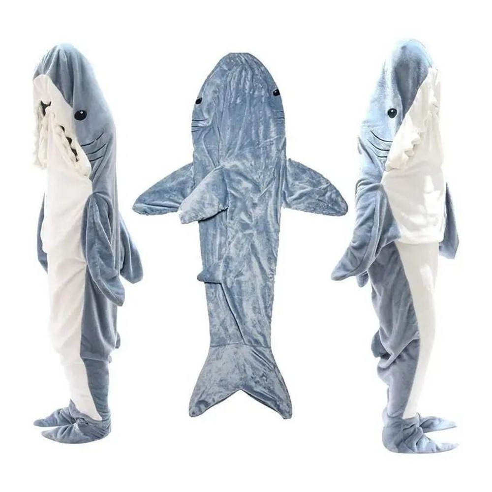 Wearable Shark Sleeping Bag Pajamas Blanket 5