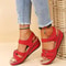 Womens Chunky PU Platform Sandals With Ankle Strap 2