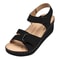 Womens Chunky PU Platform Sandals With Ankle Strap 9