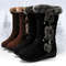 Womens Warm Wedge Winter Boots With Faux Fur 0