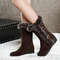 Womens Warm Wedge Winter Boots With Faux Fur 1