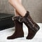 Womens Warm Wedge Winter Boots With Faux Fur 1