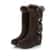 Womens Warm Wedge Winter Boots With Faux Fur 7