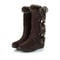 Womens Warm Wedge Winter Boots With Faux Fur 7