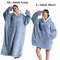 Oversized Plush Fleece Hoodie Blanket With Hood And Pockets 6