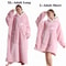 Oversized Plush Fleece Hoodie Blanket With Hood And Pockets 7