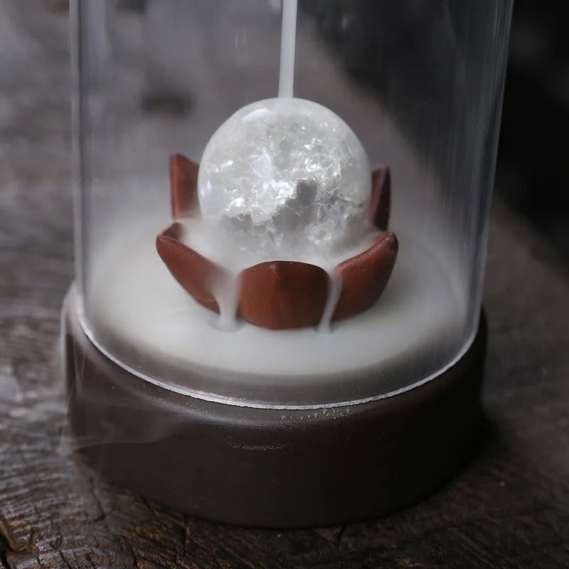 Backflow Incense Burner With Windproof Cover For Home And Office Decor 2