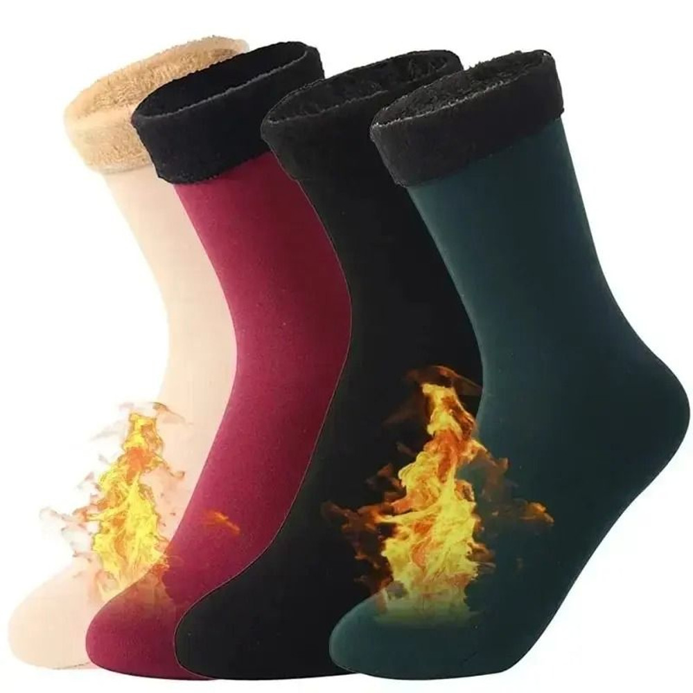 Womens Winter Thermal Fleece Socks Warm Cozy Indoor And Outdoor Wear 0