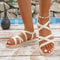 Women Strappy Flat Sandals Comfortable Summer Casual Shoes 0