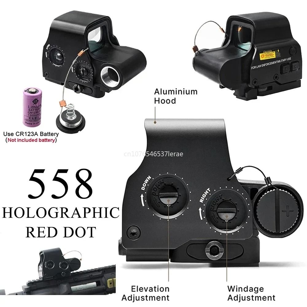 Tactical Red Dot Sight With Magnifier And Quick Detach Rail Mount For Hunting And Airsoft 2
