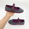 Women Velvet Cloth Ballet Flats Mary Jane Style Round Toe Loafers 4