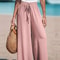 Womens Wide Leg Drawstring Casual Pants 11