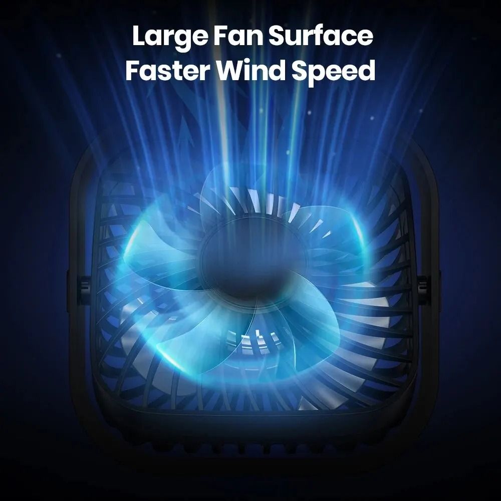 USB Portable Mini Fan Three Speed Rotatable Quiet Personal Desk Fan 2