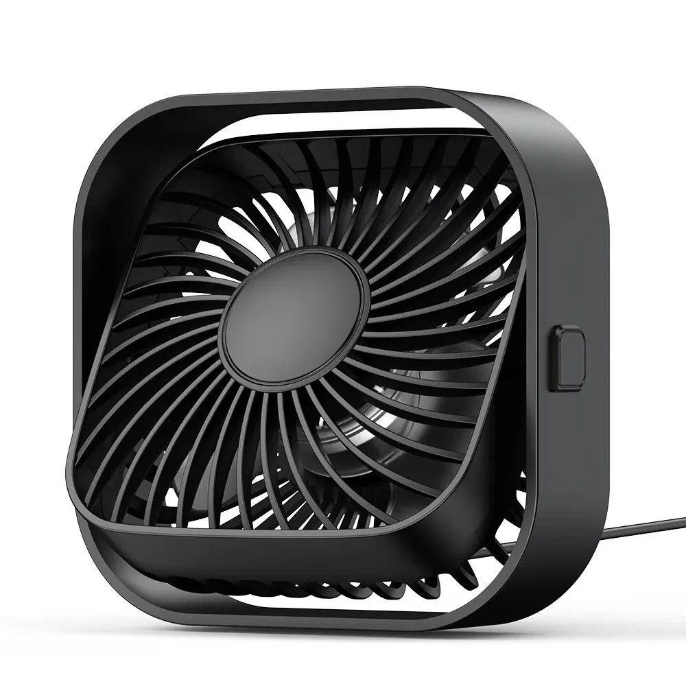 USB Portable Mini Fan Three Speed Rotatable Quiet Personal Desk Fan 6
