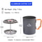 Portable Camping Coffee Pot With French Press Outdoor Cup For Hiking Trekking 3