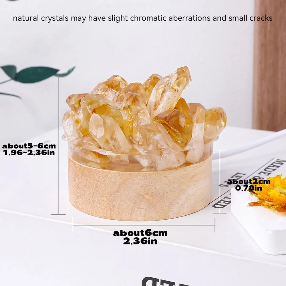 Natural Crystal Point Lamp With LED Light For Home Decor And Energy Display 1