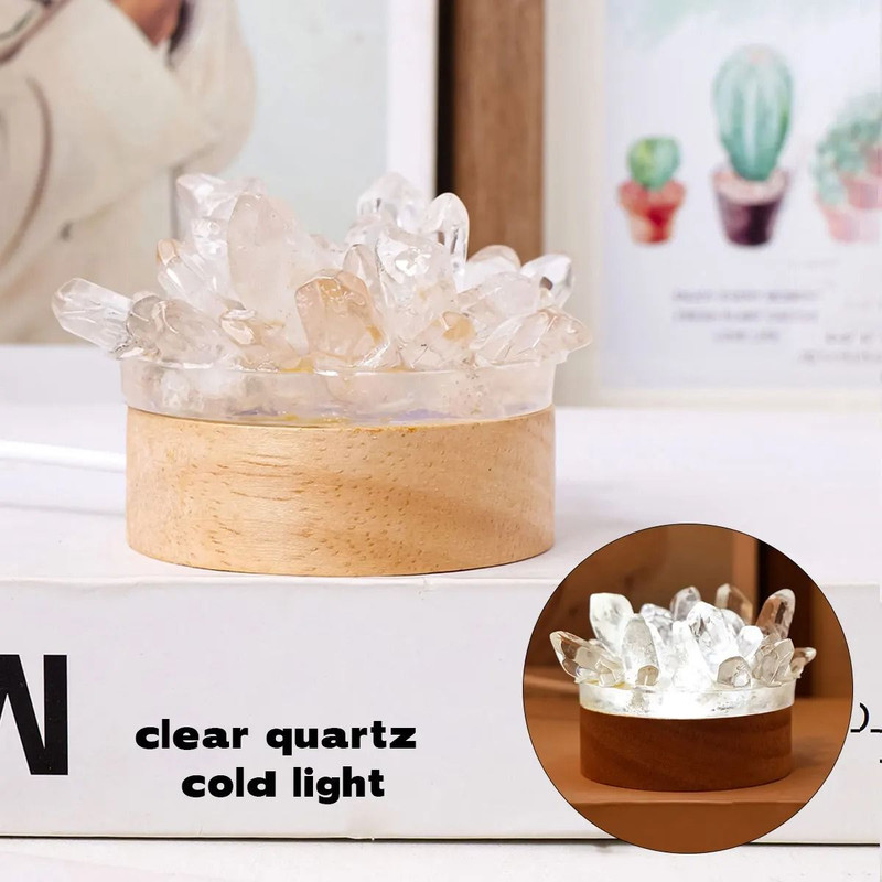 Natural Crystal Point Lamp With LED Light For Home Decor And Energy Display 8
