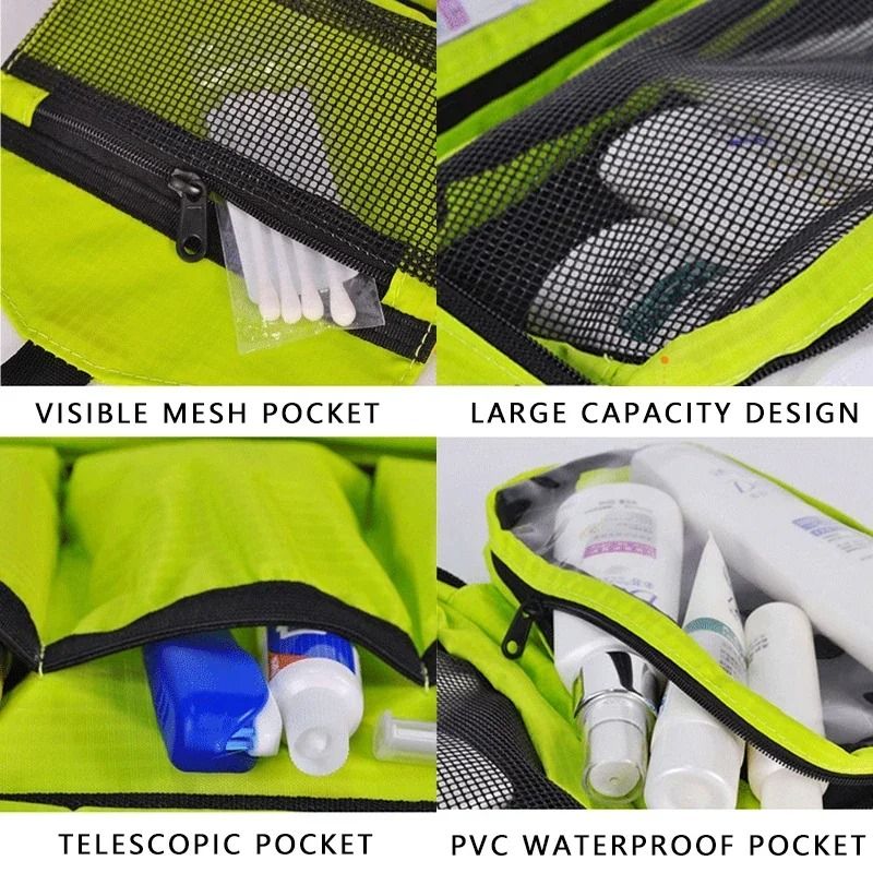 Waterproof Hanging Travel Toiletry Bag With Multiple Compartments 4