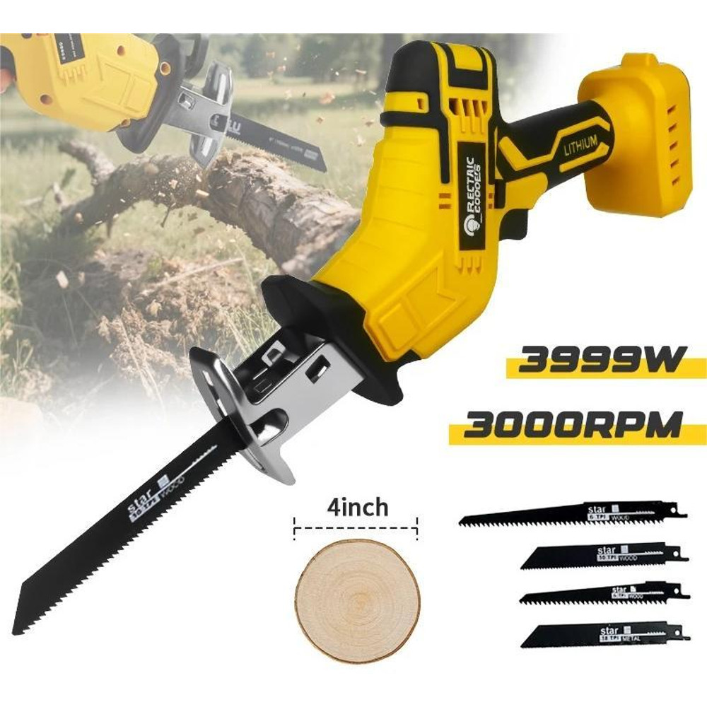 Cordless Reciprocating Saw Multi Functional Power Tool For Cutting Wood And Metal 0
