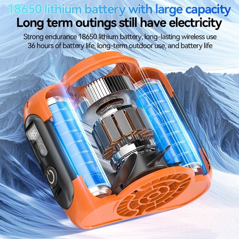 Portable USB Rechargeable Waist Clip Fan With 5000mAh Battery 3