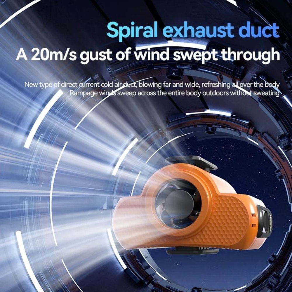 Portable USB Rechargeable Waist Clip Fan With 5000mAh Battery 4