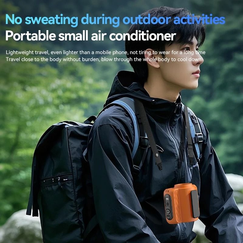 Portable USB Rechargeable Waist Clip Fan With 5000mAh Battery 0