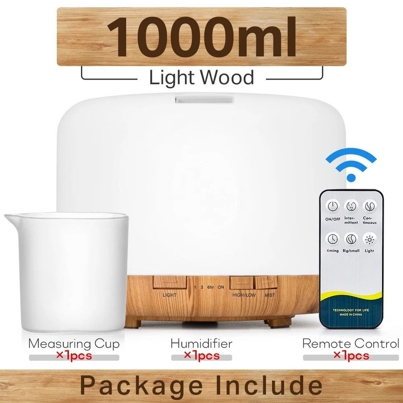 Ultrasonic Aromatherapy Diffuser With Remote Control And LED Light 11