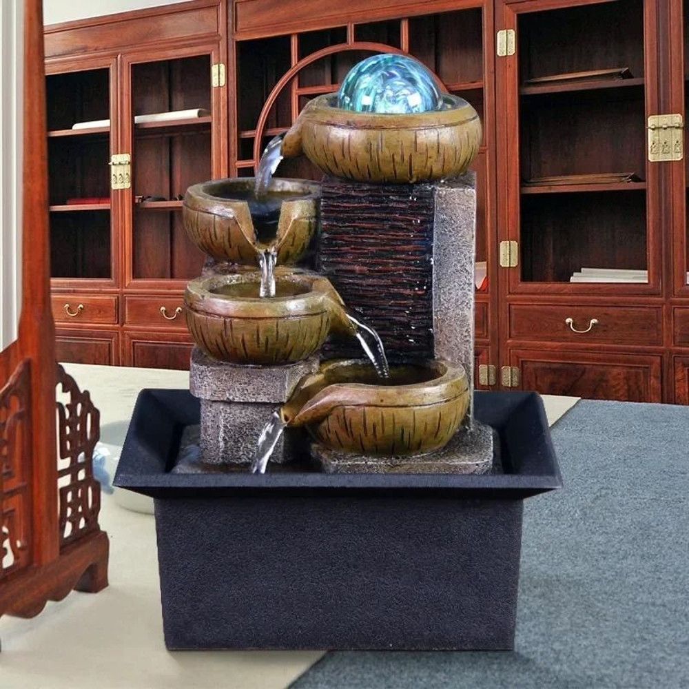Portable Tabletop Water Fountain For Zen Relaxation And Home Decor 1