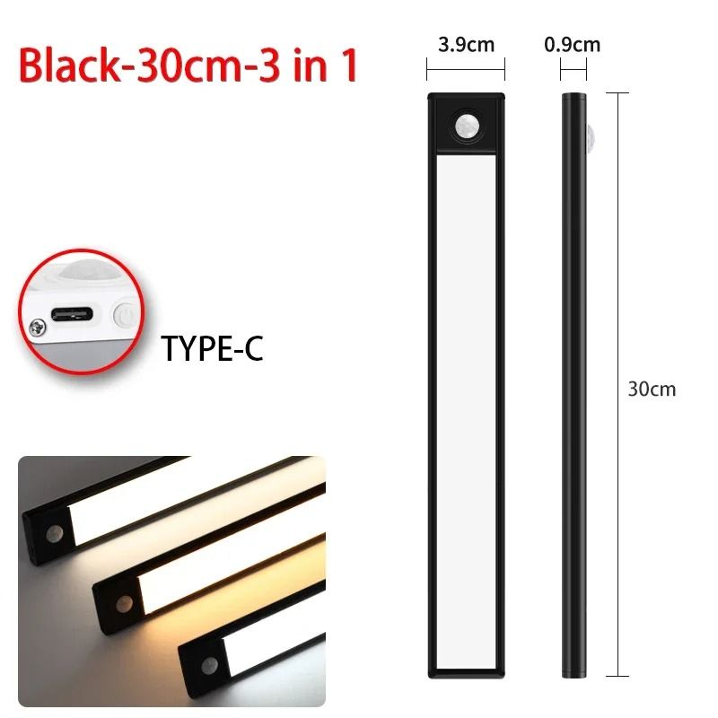 Ultra Thin LED Motion Sensor Cabinet Light Wireless Rechargeable Design 9