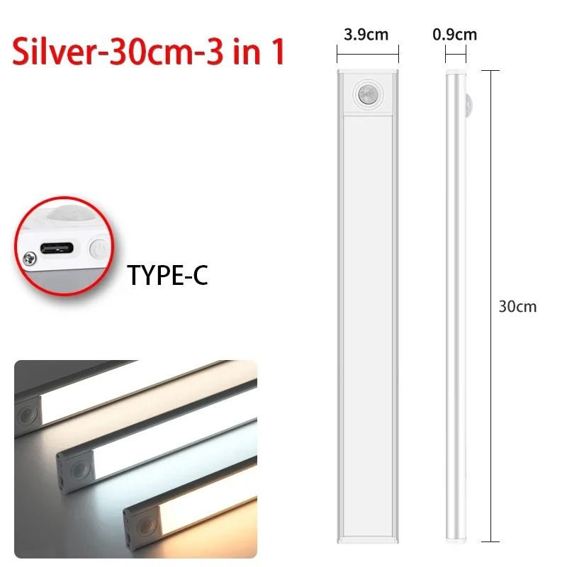 Ultra Thin LED Motion Sensor Cabinet Light Wireless Rechargeable Design 10